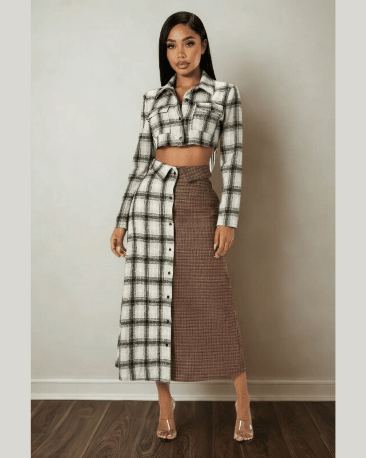 Mixed Signals Plaid Set - She Rare Boutique
