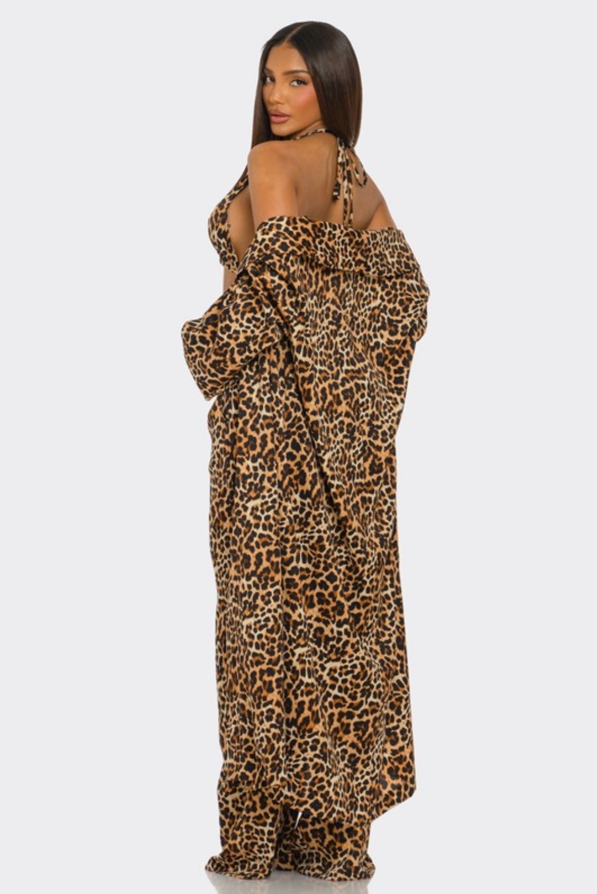 Oversized Leopard Print Set