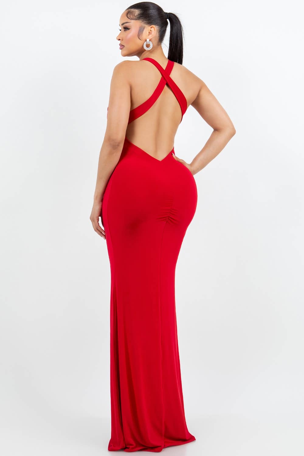 Cross Back Maxi Dress