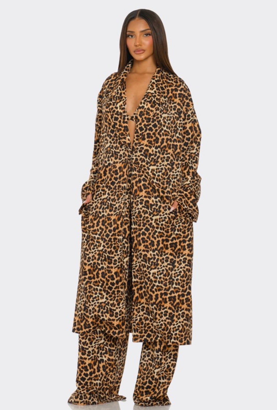 Oversized Leopard Print Set