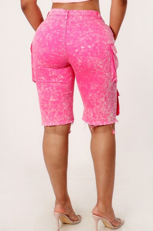 Cargo Denim Shorts - She Rare