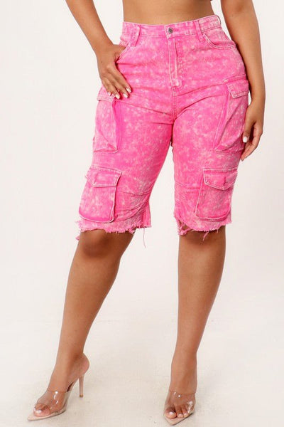 Cargo Denim Shorts - She Rare
