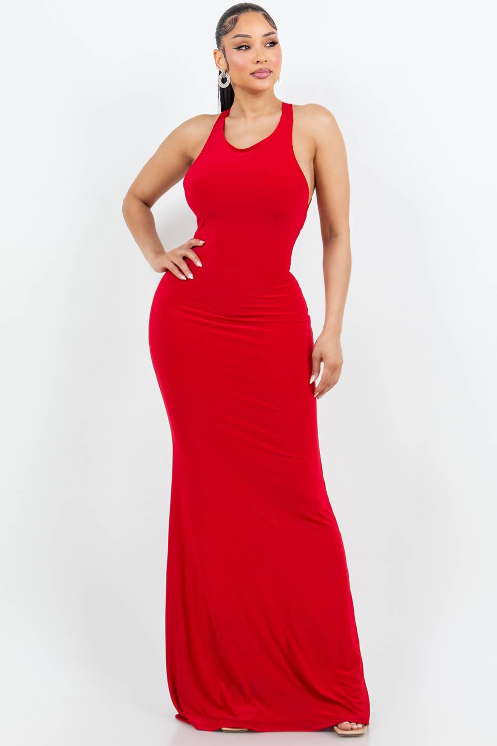 Cross Back Maxi Dress