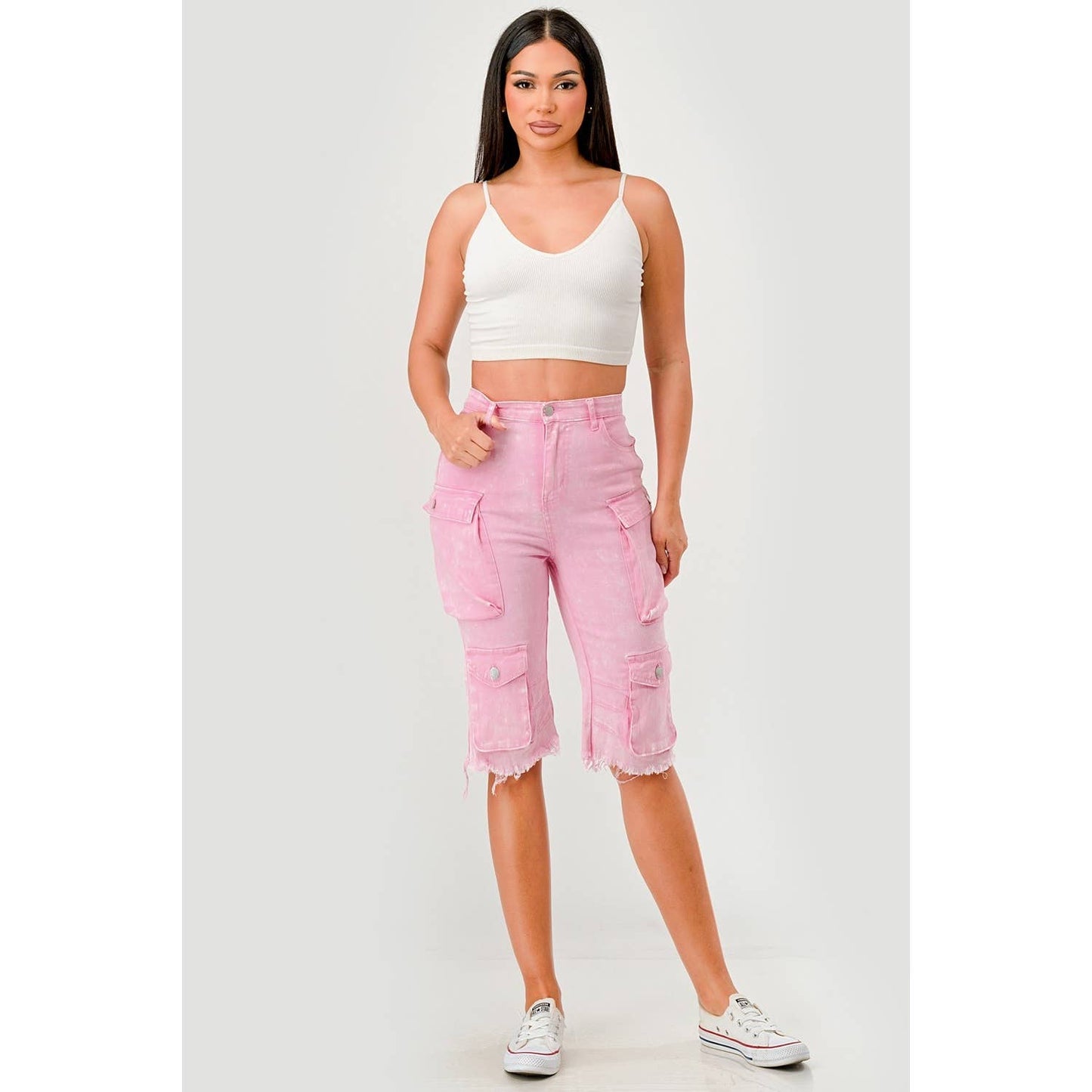 Cargo Denim Shorts