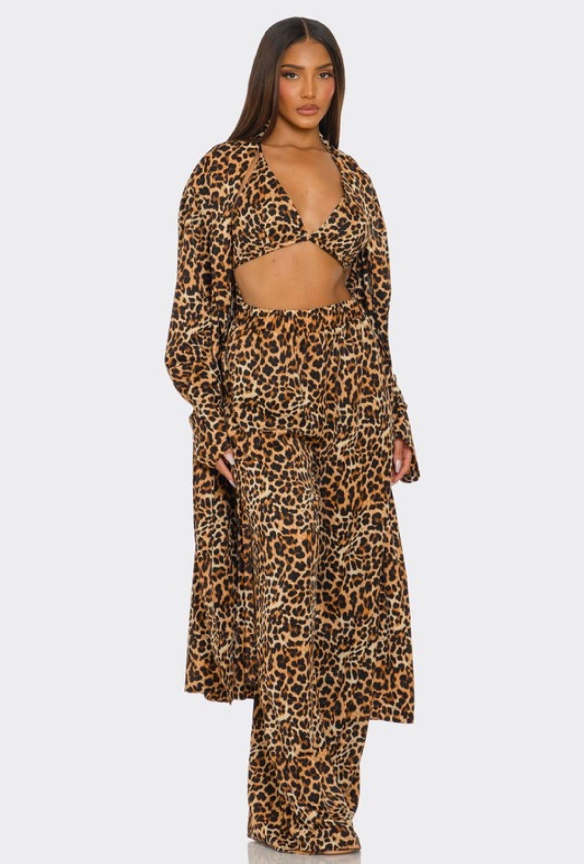 Oversized Leopard Print Set
