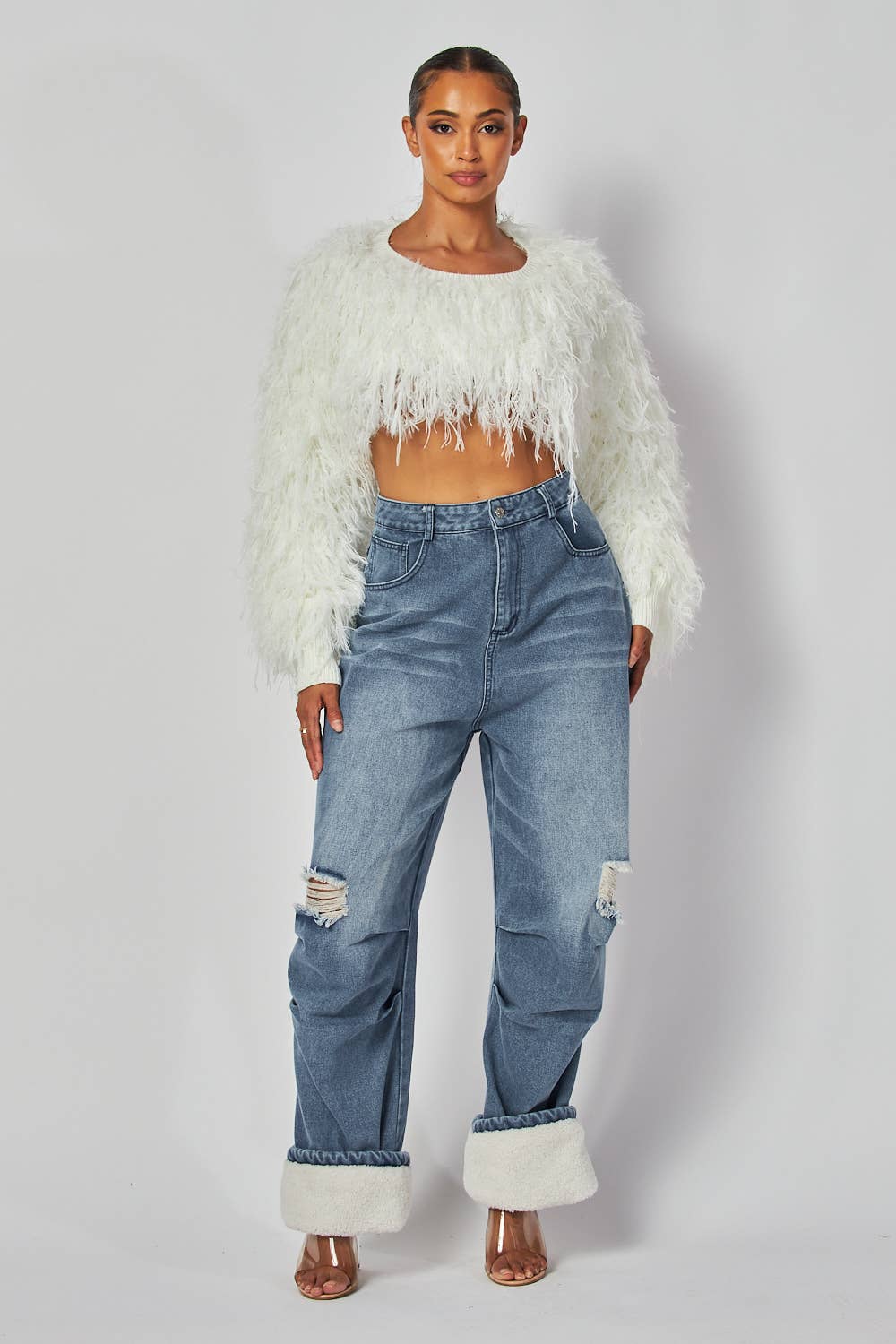 Cuff Ankle Jeans - SHE RARE