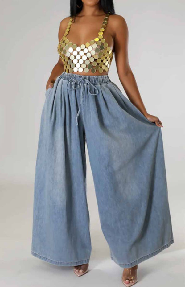 Rare Flow Denim Pants - SHE RARE