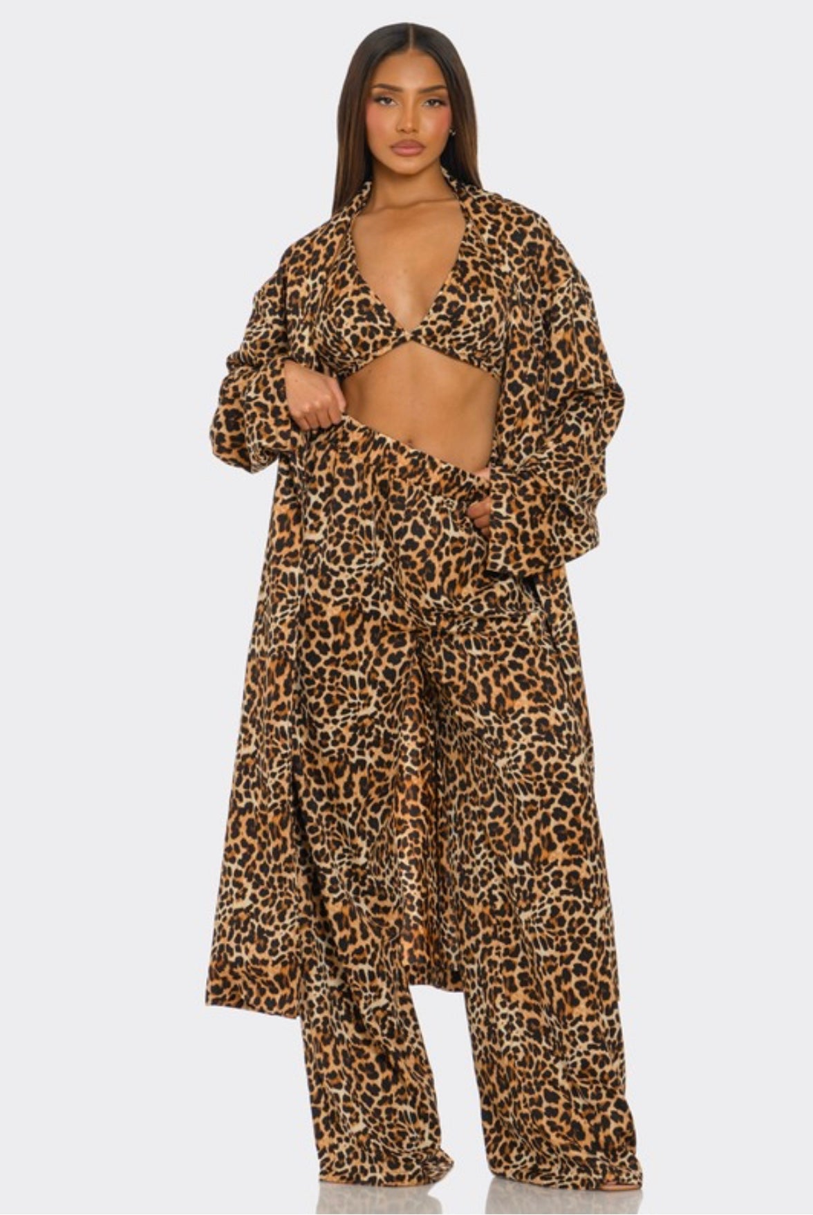 Oversized Leopard Print Set
