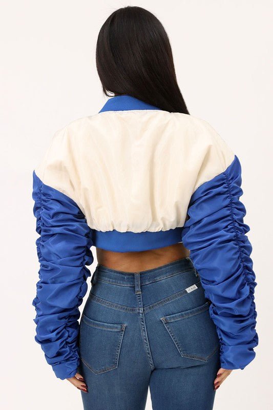 Cropped Bomber Jacket - SHE RARE