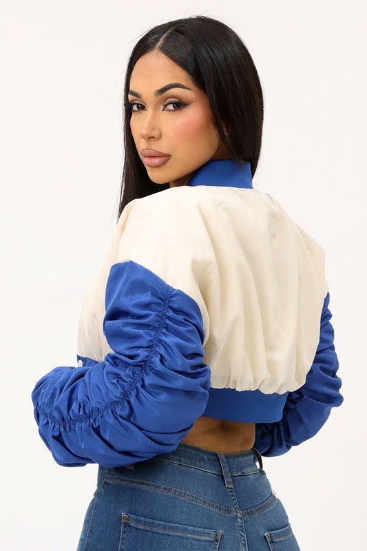 Cropped Bomber Jacket - SHE RARE
