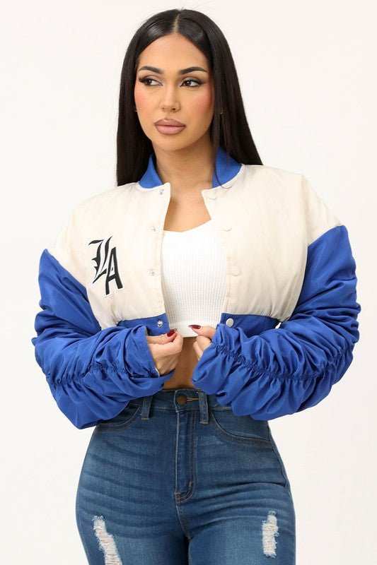 Cropped Bomber Jacket - SHE RARE