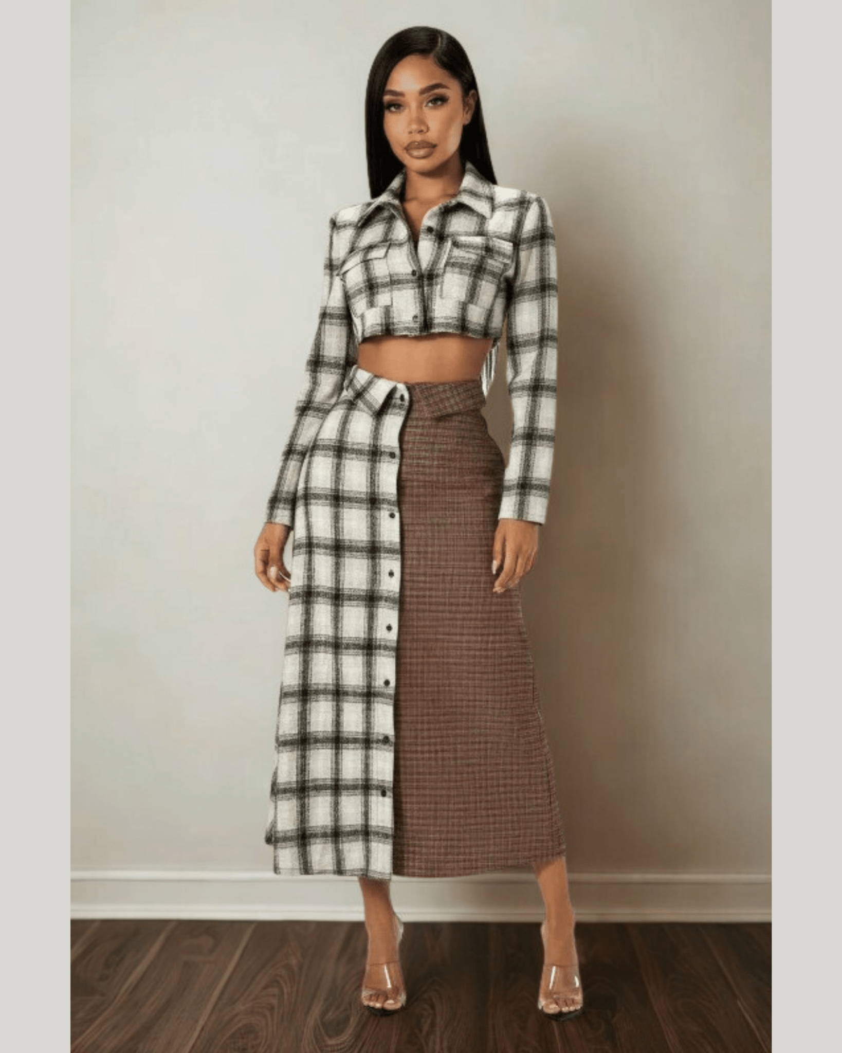 Mixed Signals Plaid Set - She Rare Boutique