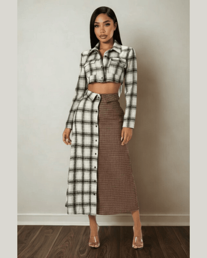 Mixed Signals Plaid Set - She Rare Boutique