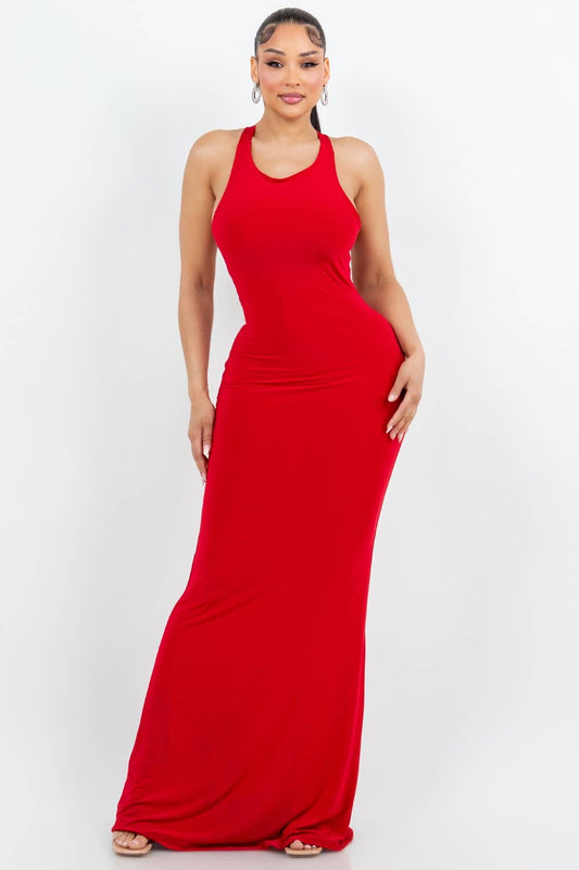 Cross Back Maxi Dress
