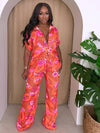 Tropical Animal Print Pant Set - She Rare