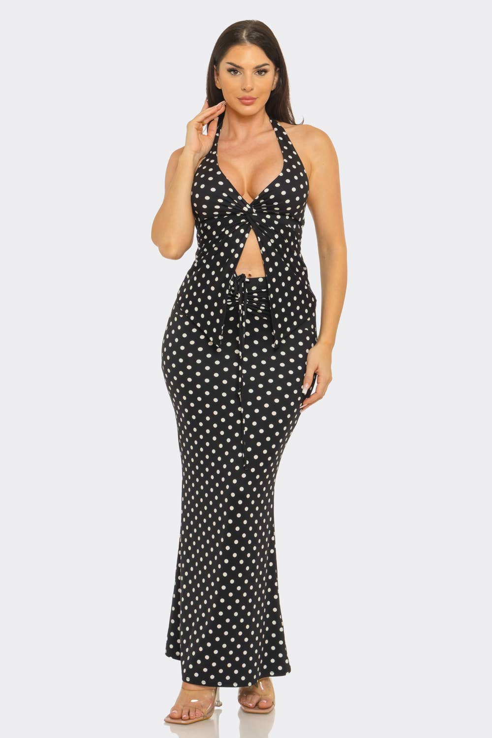 Polka Dot Maxi Skirt Set - She Rare Boutique