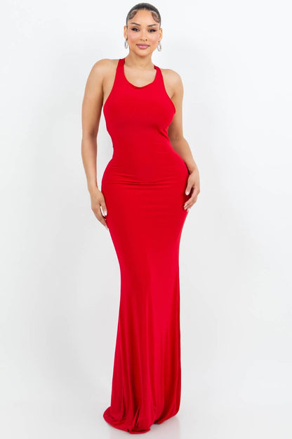 Cross Back Maxi Dress