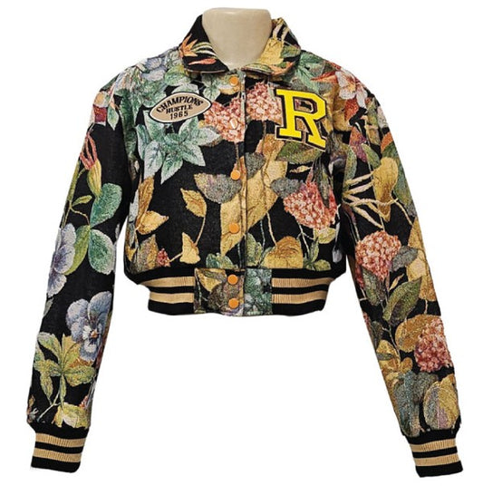 Tapestry Varsity Crop Jacket