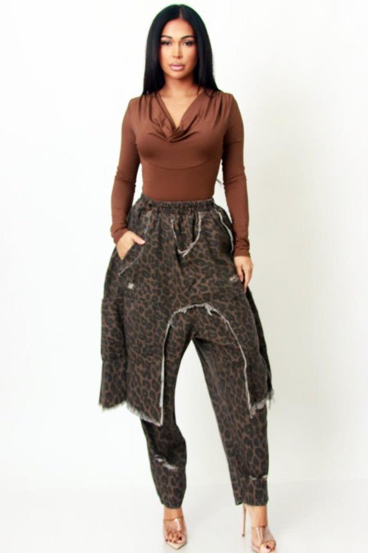 Wild Instinct Leopard Harem Pants - She Rare Boutique