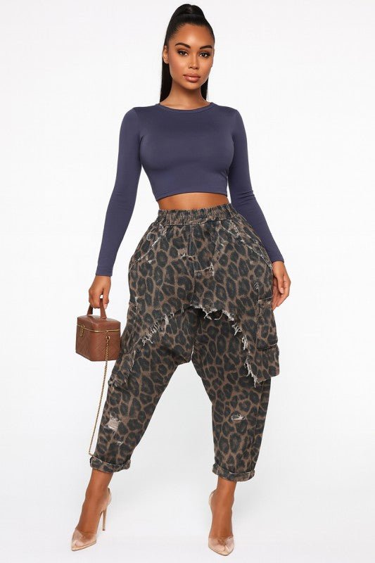 Wild Instinct Leopard Harem Pants - She Rare Boutique