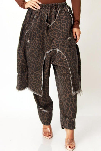 Wild Instinct Leopard Harem Pants - She Rare Boutique
