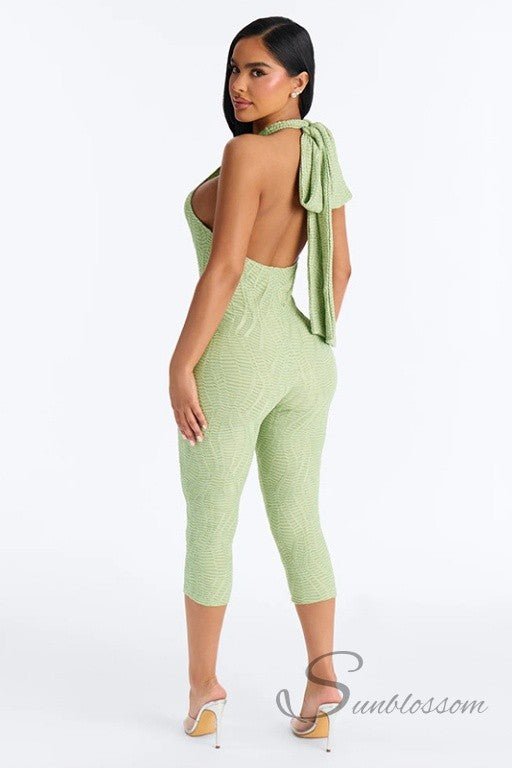 Palm Energy Capri Jumpsuit - She Rare Boutique