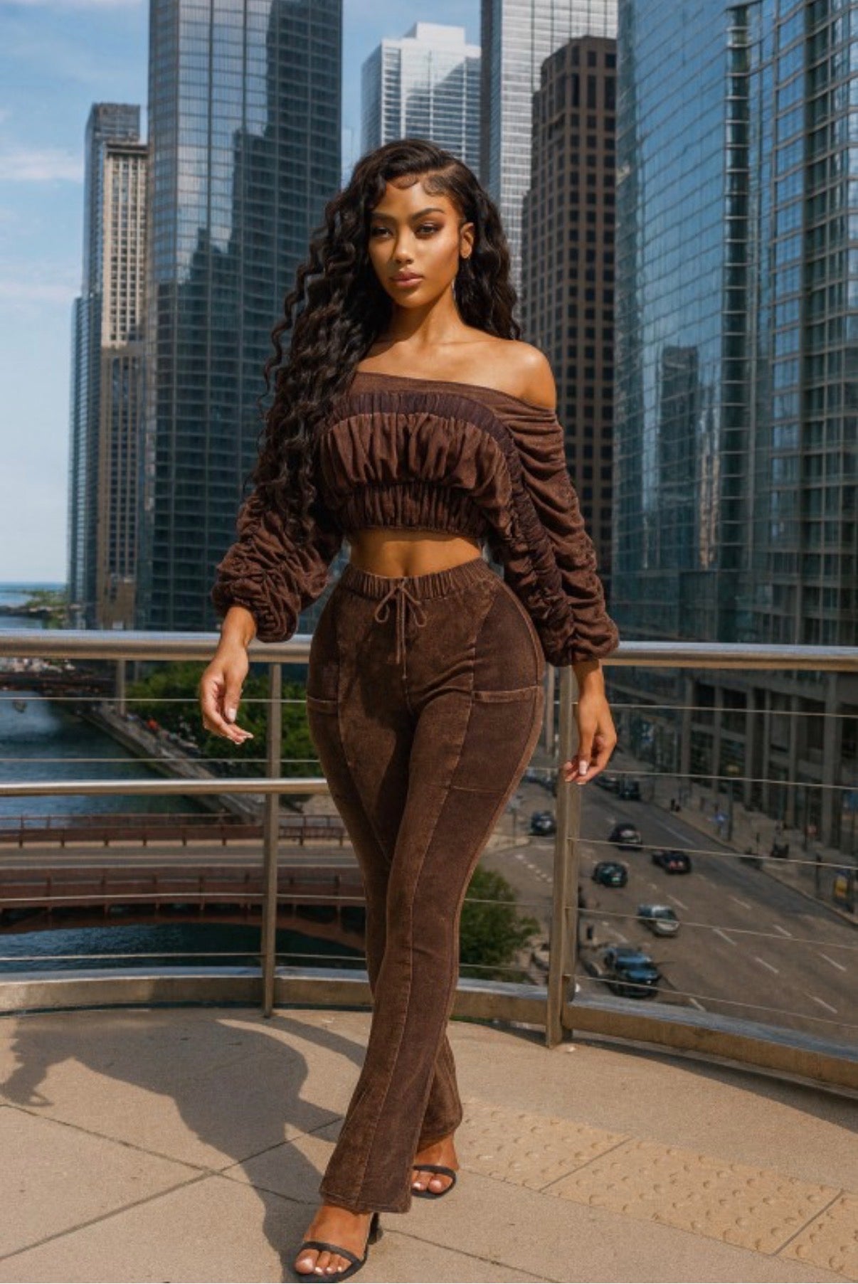 Espresso Ruched - She Rare Boutique