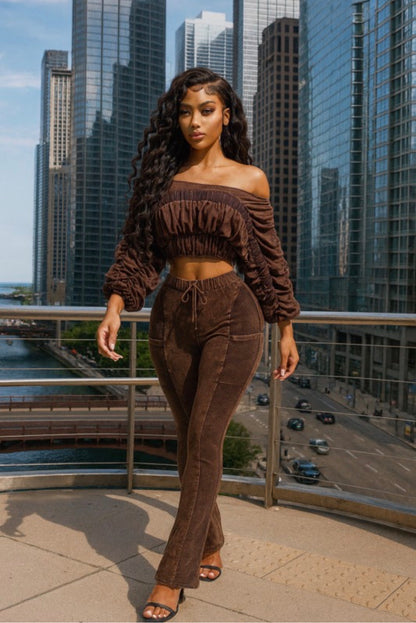 Espresso Ruched - She Rare Boutique