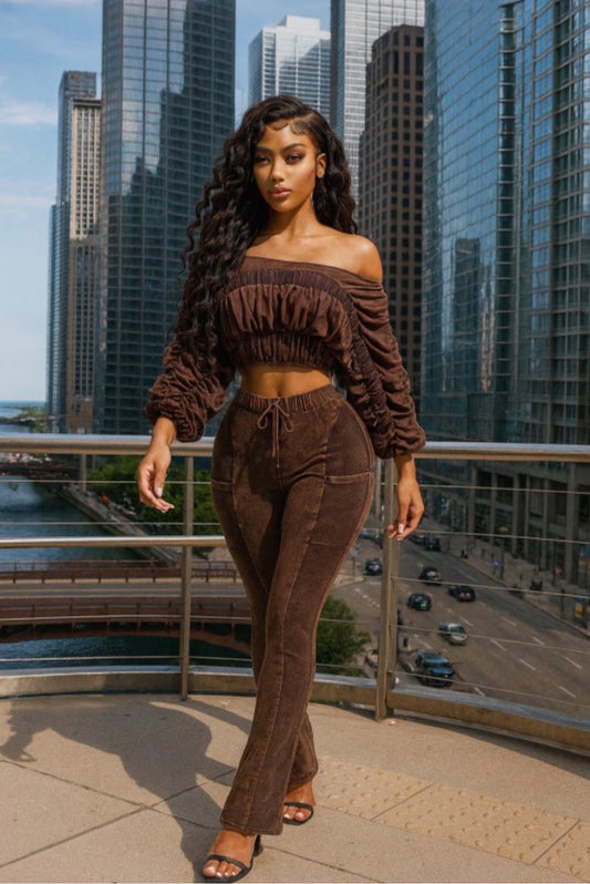 Espresso Ruched - She Rare Boutique