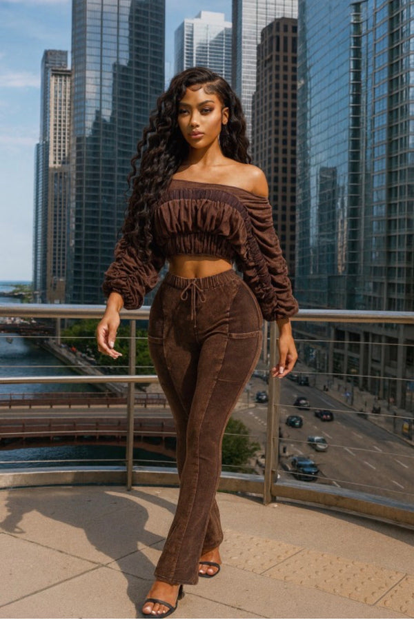 Espresso Ruched - She Rare Boutique