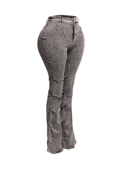 Curvy Ladies Bell Bottom Denim Pants