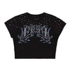 Rhinestone Washed Baby Tee - She Rare Boutique