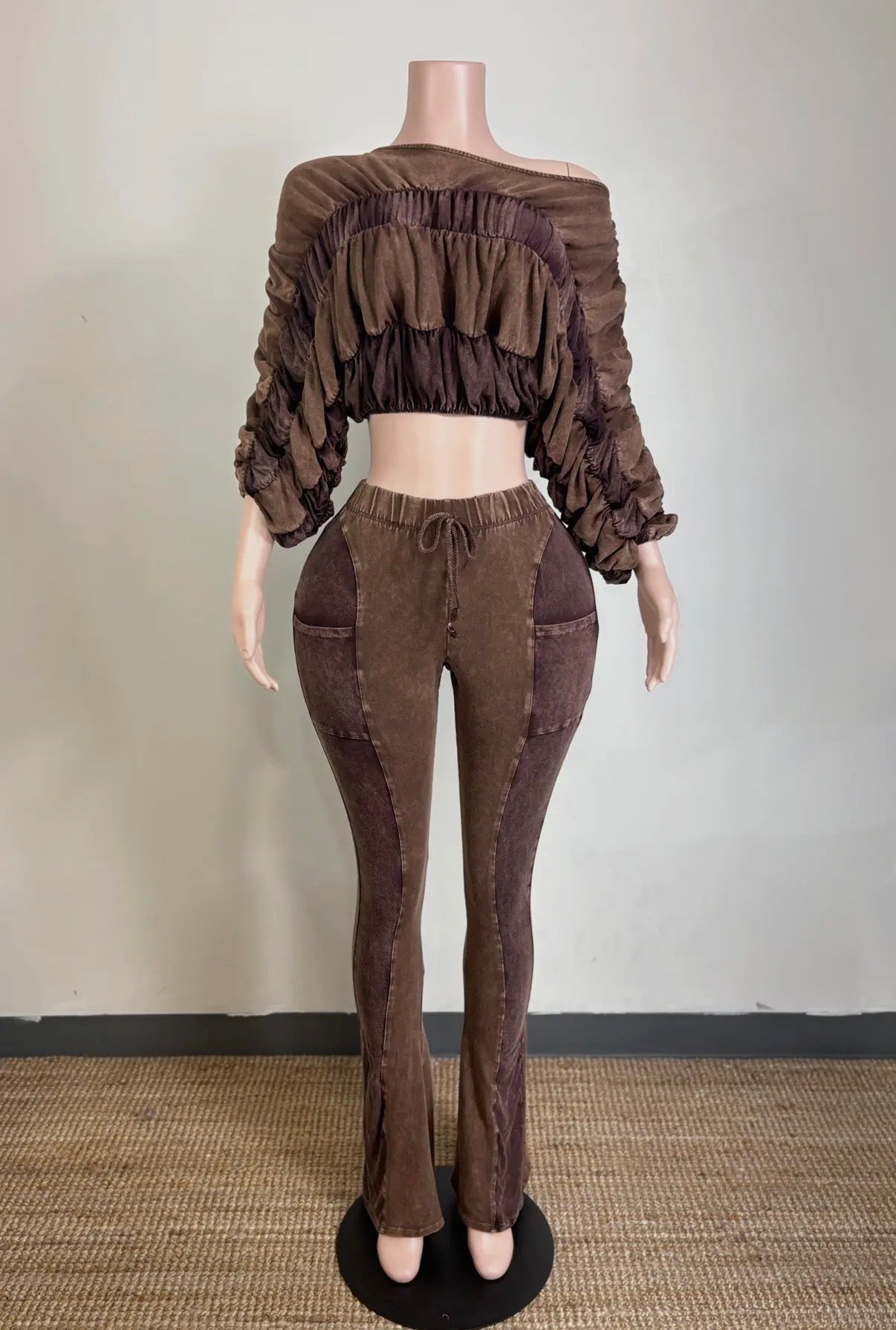 Espresso Ruched - She Rare Boutique