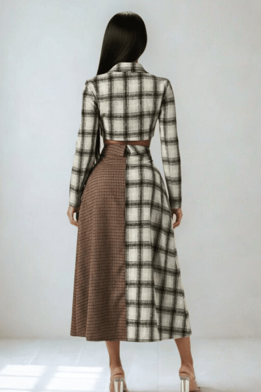 Mixed Signals Plaid Set - She Rare Boutique