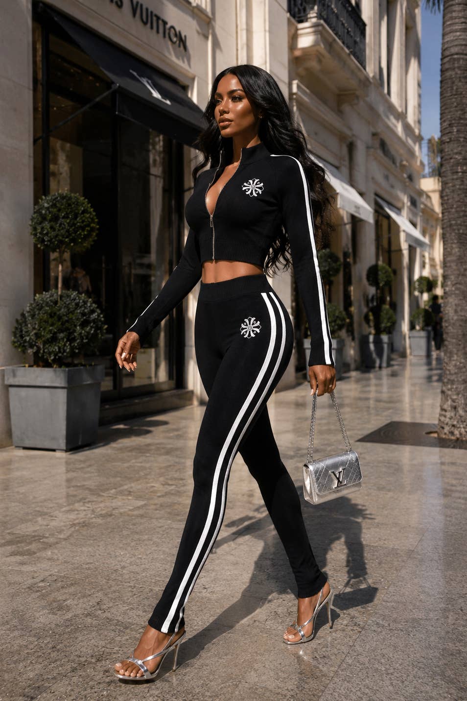Track Star Knit Set Black - She Rare Boutique