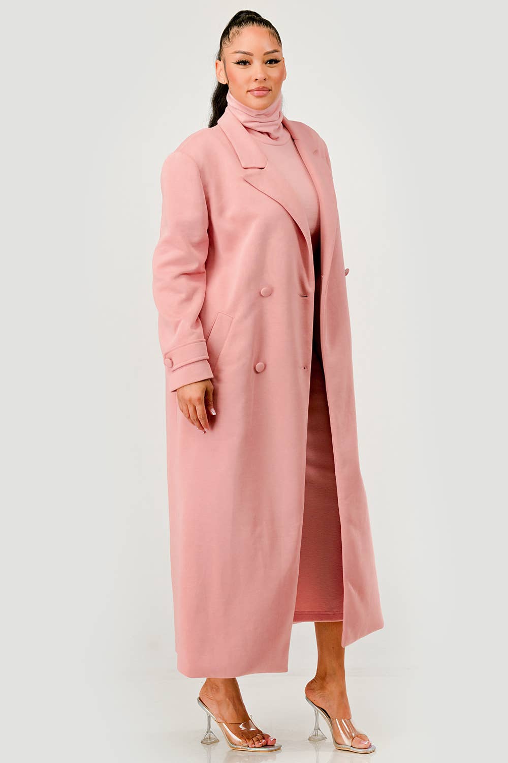 Power In Pink Coat Set - She Rare Boutique