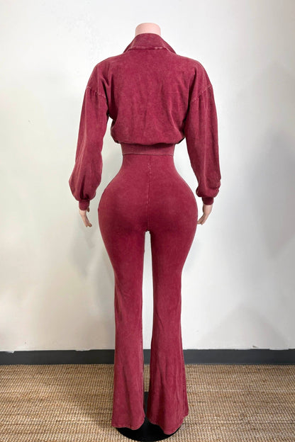 Mineral Wash Jacket & Jumpsuit Set - She Rare Boutique