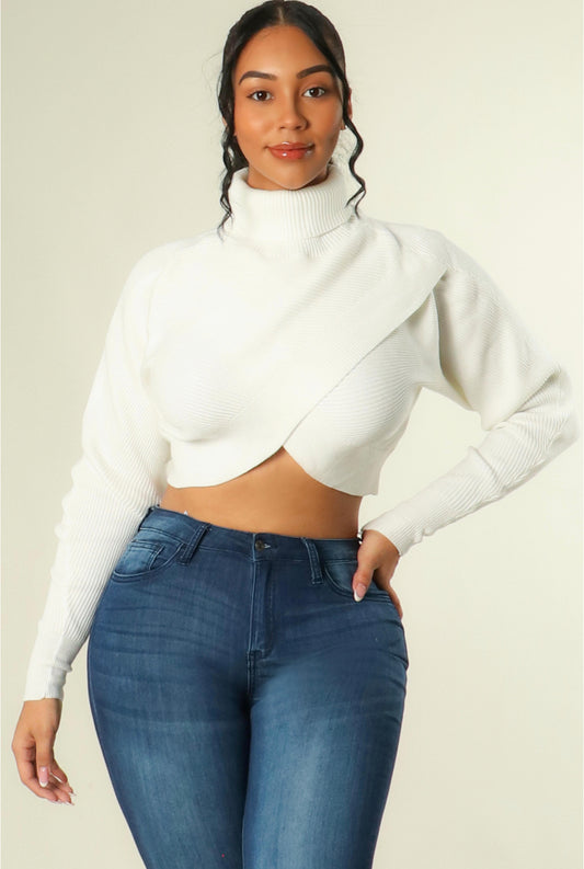 Wrapped Turtle Neck Top