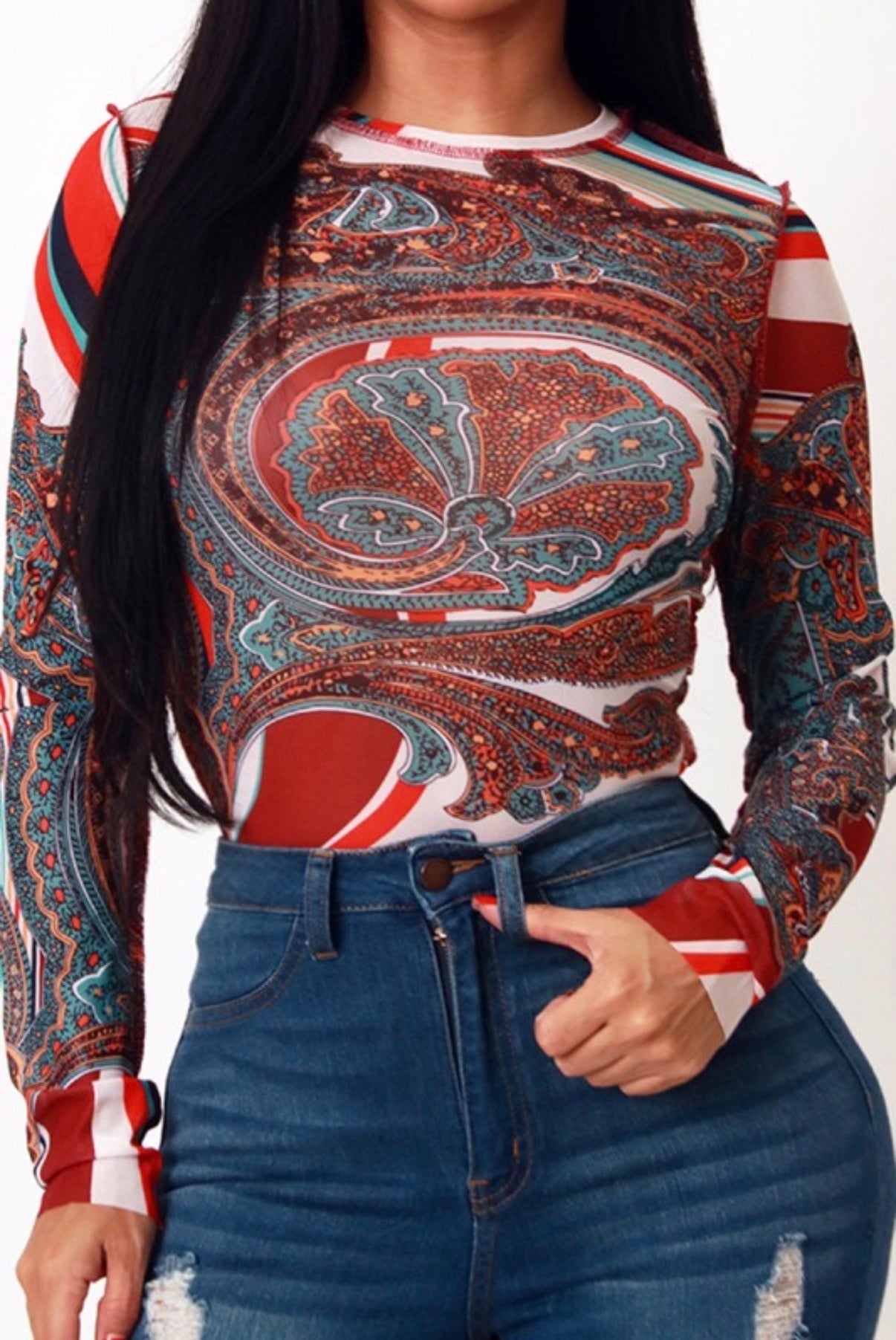 Retro Mesh Top - She Rare Boutique