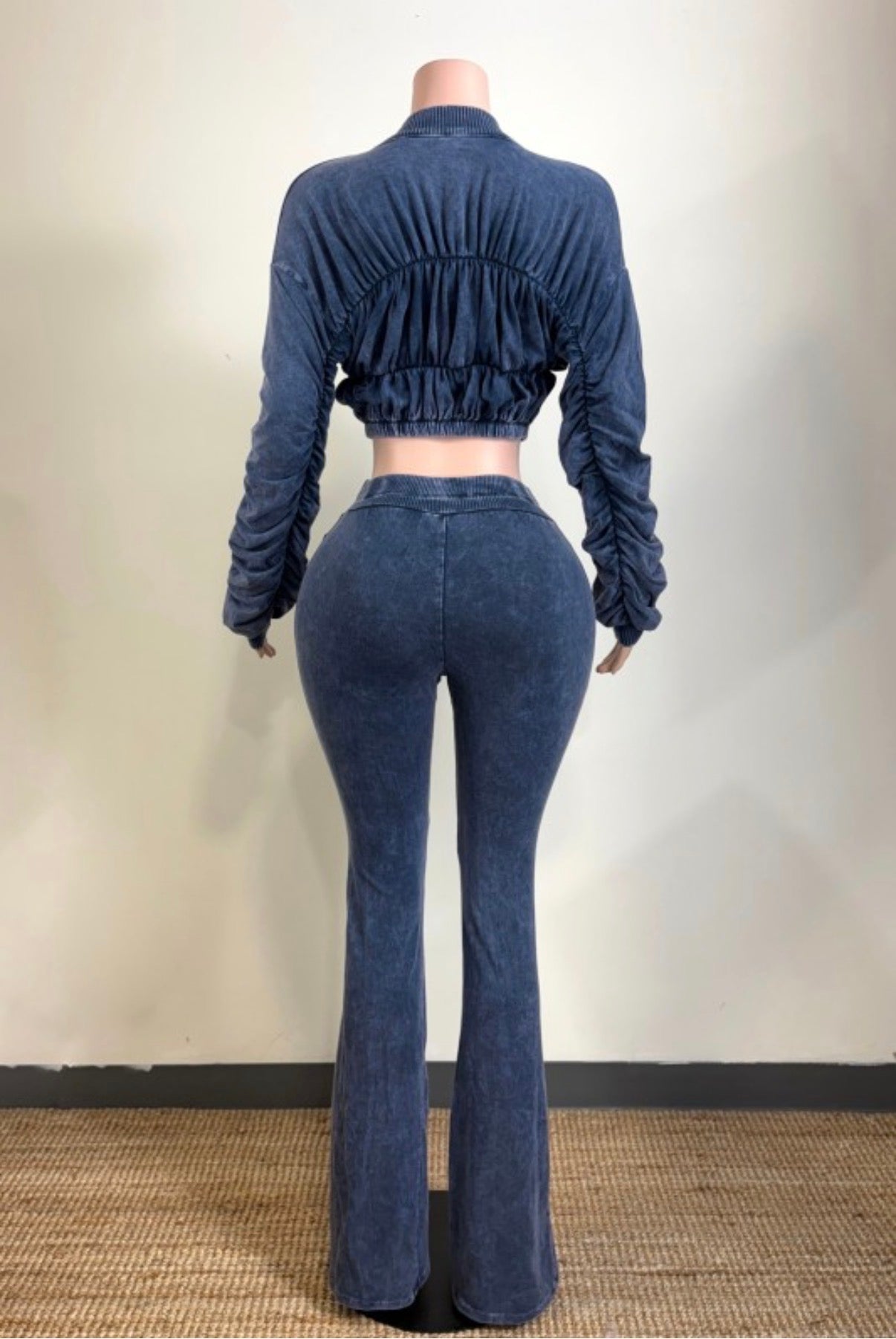 Material Wash Jacket & Pants Set - She Rare Boutique