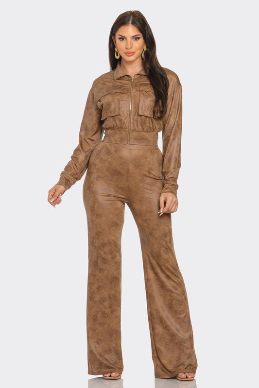 Distressed Luxe Leather-Look Set