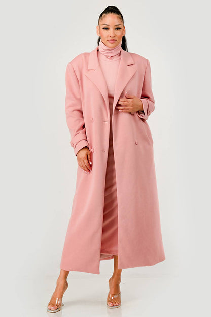 Power In Pink Coat Set - She Rare Boutique
