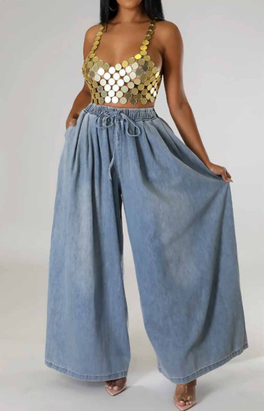 Rare Flow Denim Pants - SHE RARE