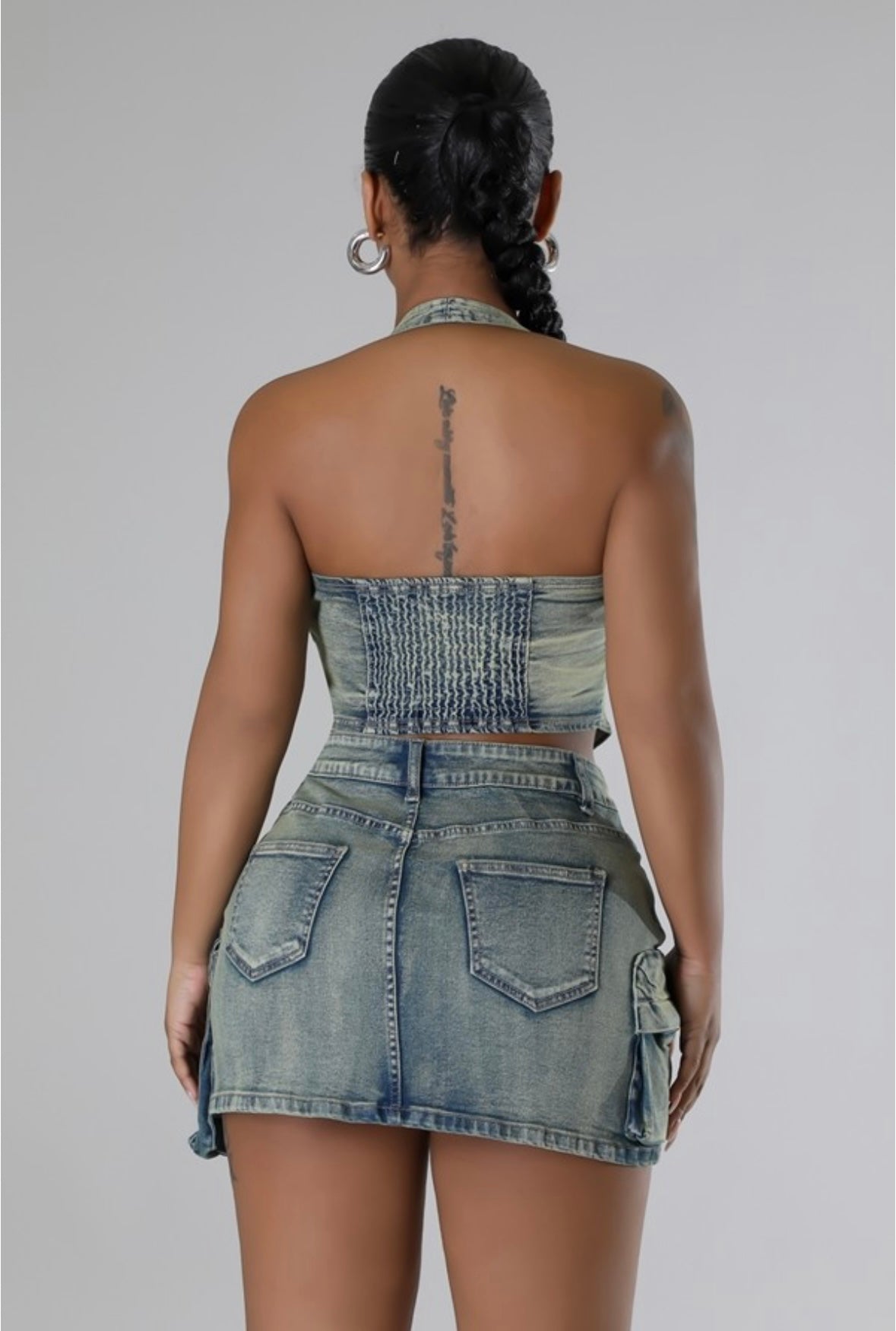 Denim Skirt Set