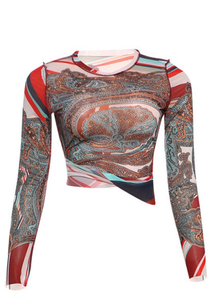 Retro Mesh Top - She Rare Boutique