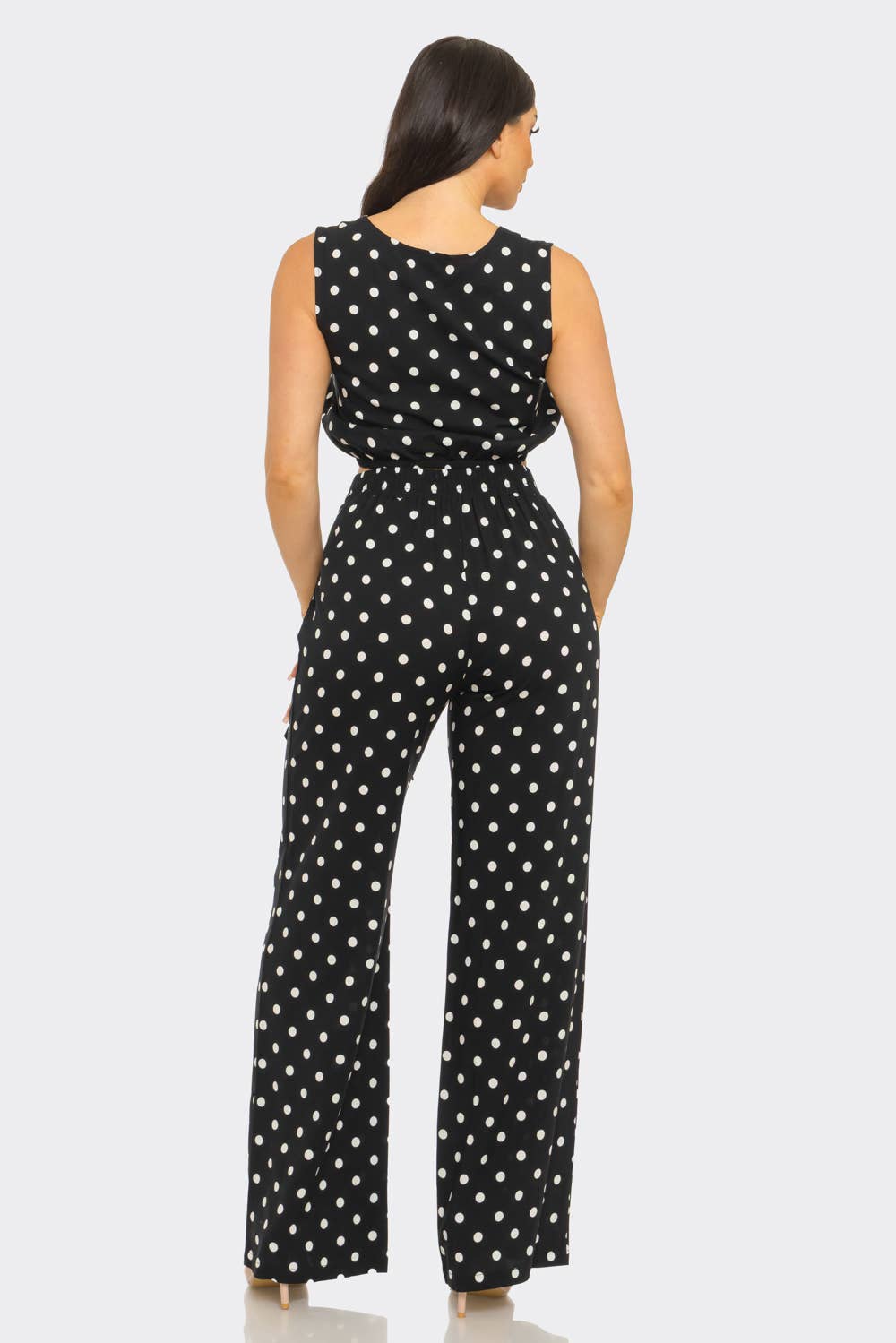 Black Chic Polka Dot Pant Set - She Rare Boutique