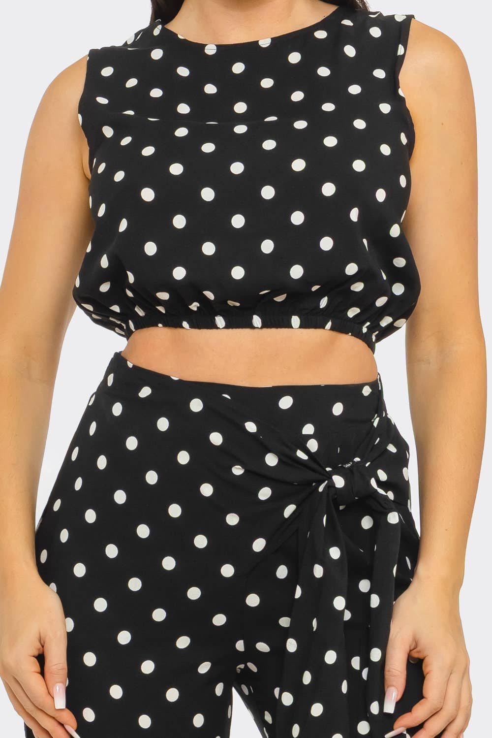 Black Chic Polka Dot Pant Set - She Rare Boutique