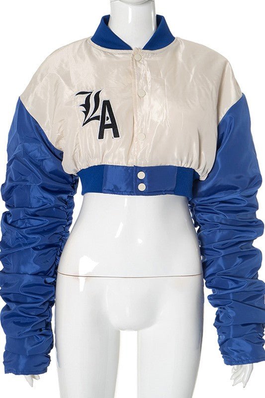 Cropped Bomber Jacket - SHE RARE
