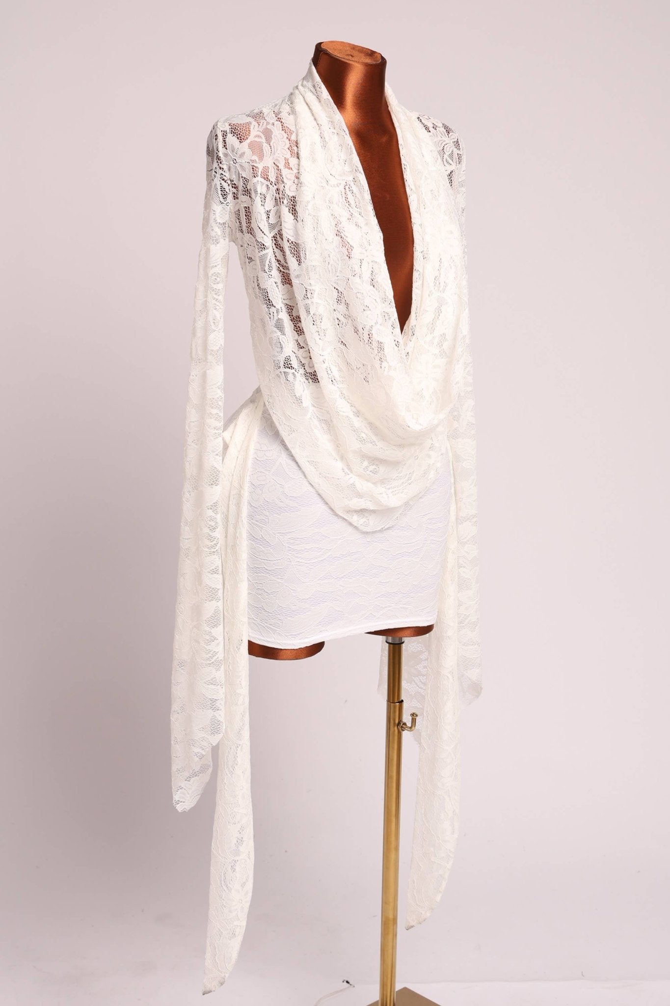 Ivory Temptation Lace Mini Dress - She Rare Boutique