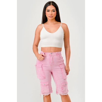 Cargo Denim Shorts